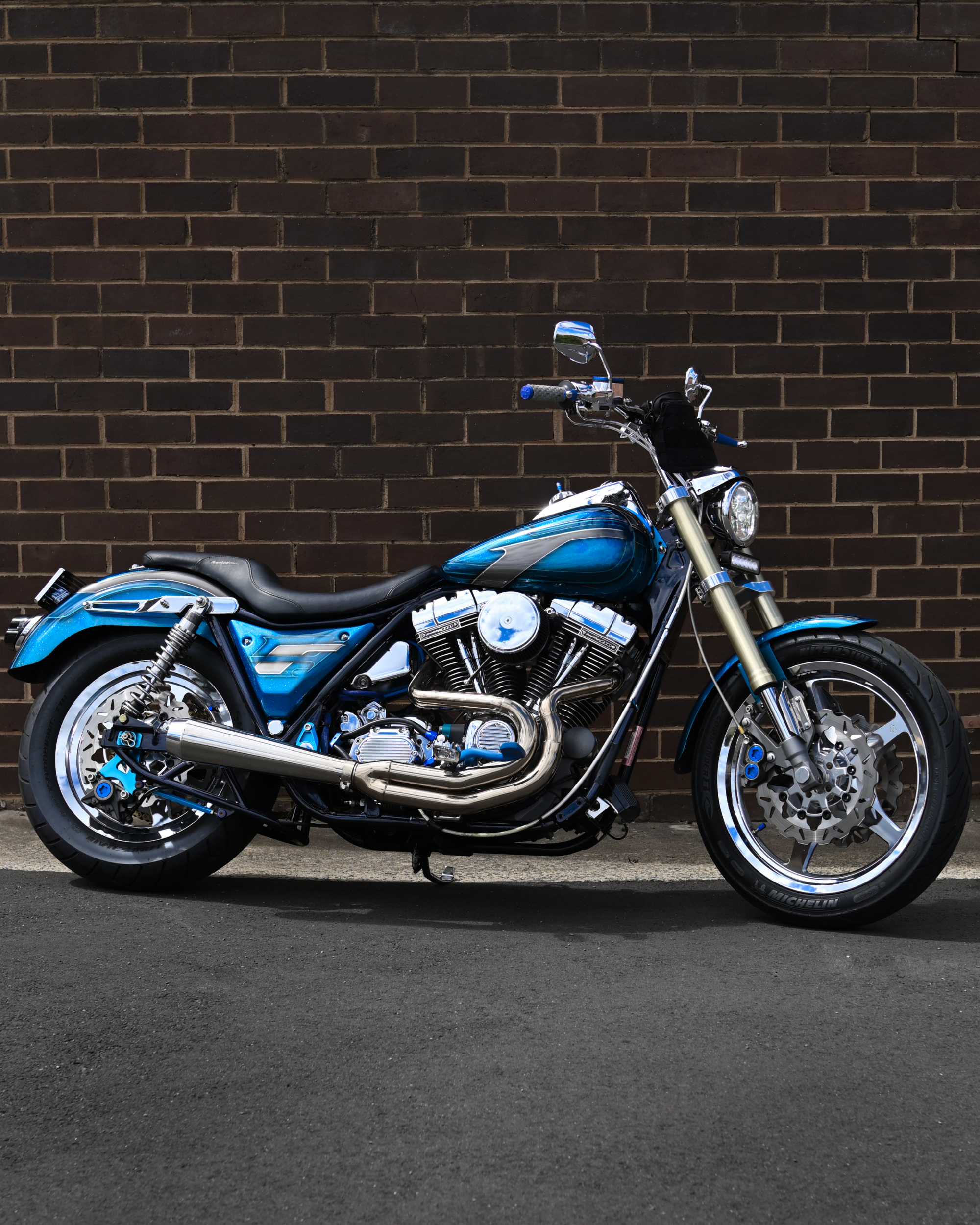 Blue anodised hardware